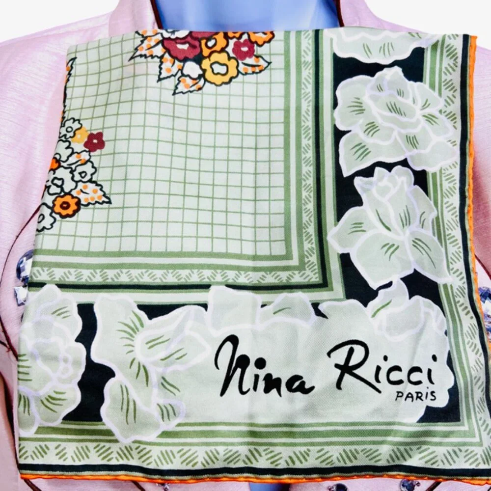 Unused-NINA RICCI PARIS  SILK SCARF   30